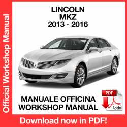 Workshop Manual Lincoln MKZ