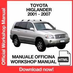 Manuale Officina Toyota Higlander XU20