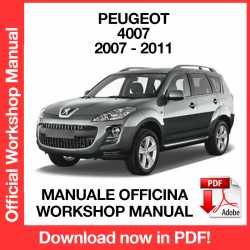 Workshop Manual Peugeot 4007
