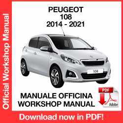 Manuale Officina Peugeot 108 (2014-2021) (EN)