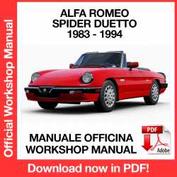 Manuale Officina Alfa Romeo Spider Duetto