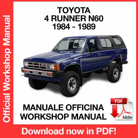 Manuale Officina Toyota 4 Runner I N60 Manuale Officina Toyota 4 Runner I N60
