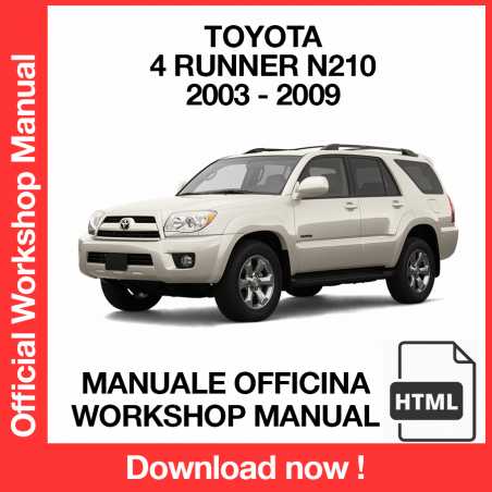 Manuale Officina Toyota 4 Runner IV N210 Manuale Officina Toyota 4 Runner IV N210
