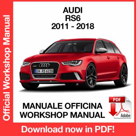Manuale Officina Audi RS6 Manuale Officina Audi RS6