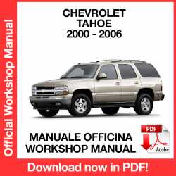 Manuale Officina Chevrolet Tahoe