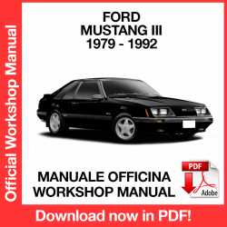 Manuale Officina Ford Mustang 3