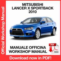 Workshop Manual Mitsubishi Lancer X Sportback