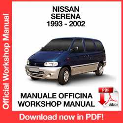 Manuale Officina Nissan Serena C23