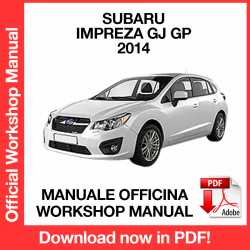Workshop Manual Subaru Impreza GJ GP + XV