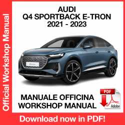 Manuale Officina Audi Q4 Sportback e-tron (2021-2023) (EN)