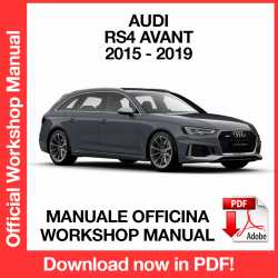Manuale Officina Audi RS4 Avant (2015-2019) (EN)
