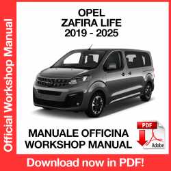 Manuale Officina Opel Zafira Life (2019-2025) (ITA)
