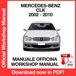 Manuale Officina Mercedes Benz CLK (2002-2010) (EN)