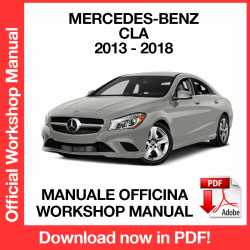 Manuale Officina Mercedes Benz CLA (2013-2018) (EN)