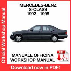 Manuale Officina Mercedes Benz S Class W140 (1992-1998) (EN)
