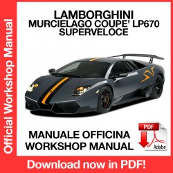 Workshop Manual Lamborghini Murcielago Coupe LP670