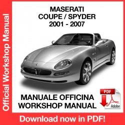 Workshop Manual,Maserati Spyder 4200 M138.Manuale Officina,Parti Ricambio. 