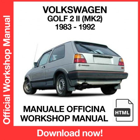 Manuale Officina Volkswagen Golf MK2