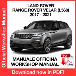 Manuale Officina Land Rover Range Rover VELAR