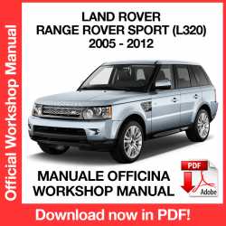 Manuale Officina Land Rover Range Rover Sport L320...