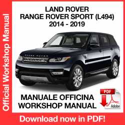 Workshop Manual Land Rover Range Rover Sport L494
