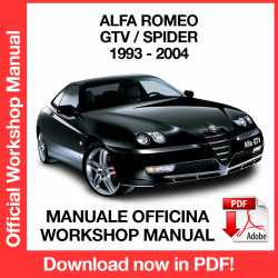 Manuale Officina Alfa Romeo GTV - Spider