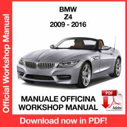Manuale Officina BMW Z4 E89