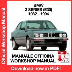 Manuale Officina BMW Serie 3 E30 (1982-1994) (EN)