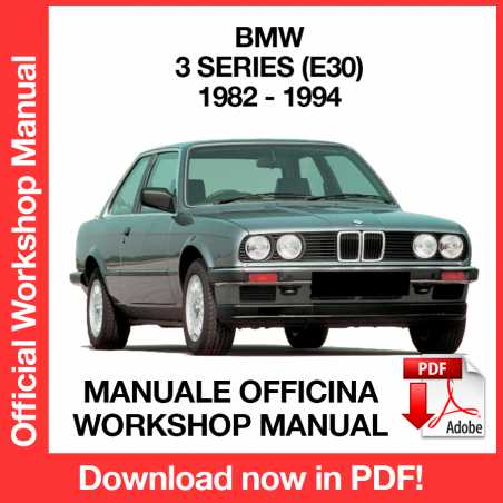 Manuale Officina BMW Serie 3 E30 (1982-1994) (EN)