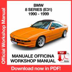 Manuale Officina BMW Serie 8 E31
