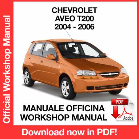 Workshop Manual Chevrolet Aveo T200