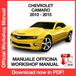 Manuale Officina Chevrolet Camaro (2010-2015)