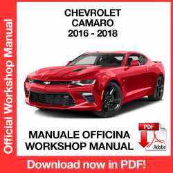 Manuale Officina Chevrolet Camaro (2016-2018)