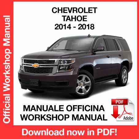 Workshop Manual Chevrolet Tahoe