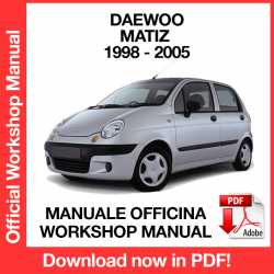 Workshop Manual Daewoo Matiz