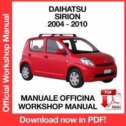 Manuale Officina Daihatsu Sirion M300