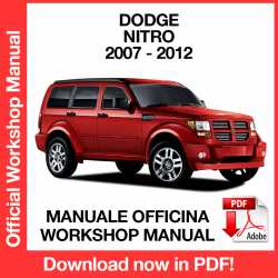 Manuale Officina Dodge Nitro