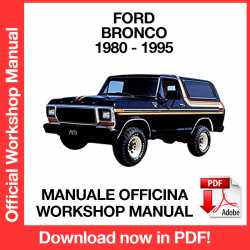 Workshop Manual Ford Bronco...