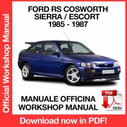 Manuale Officina Ford Escort / Sierra RS Cosworth