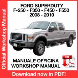 Manuale Officina Ford F-250 F-350 F-450 F-550 (2008-2010)...