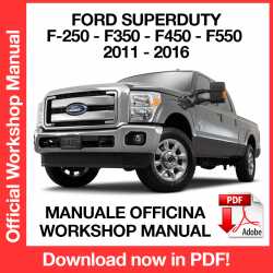 Manuale Officina Ford F-250 F-350 F-450 F-550 (2011-2016) (EN)