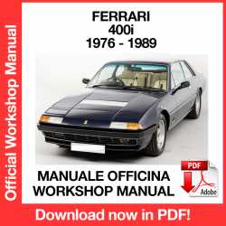 Manuale Officina Ferrari 400i