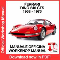 Manuale Officina Ferrari Dino 246 GT GTS