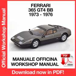 Manuale Officina Ferrari 365 GT4 BB