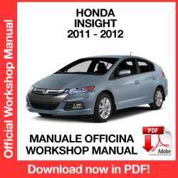 Manuale Officina Honda Insight