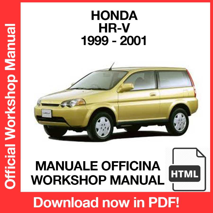 Workshop Manual Honda H-RV HRV (1999-2001) (EN)