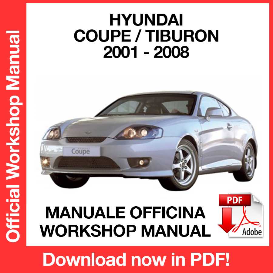 Manuale Officina Hyundai Coupe Tiburon (2001-2008) (EN)