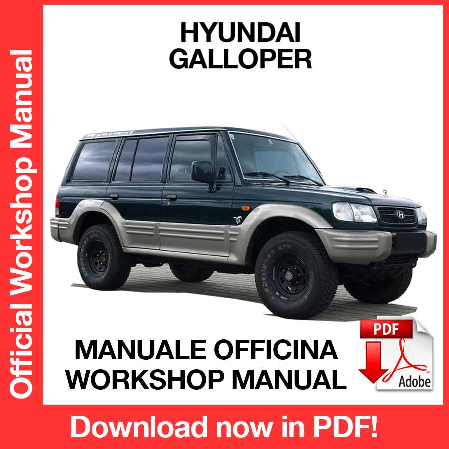 Manuale Officina Hyundai Galloper (ESP)