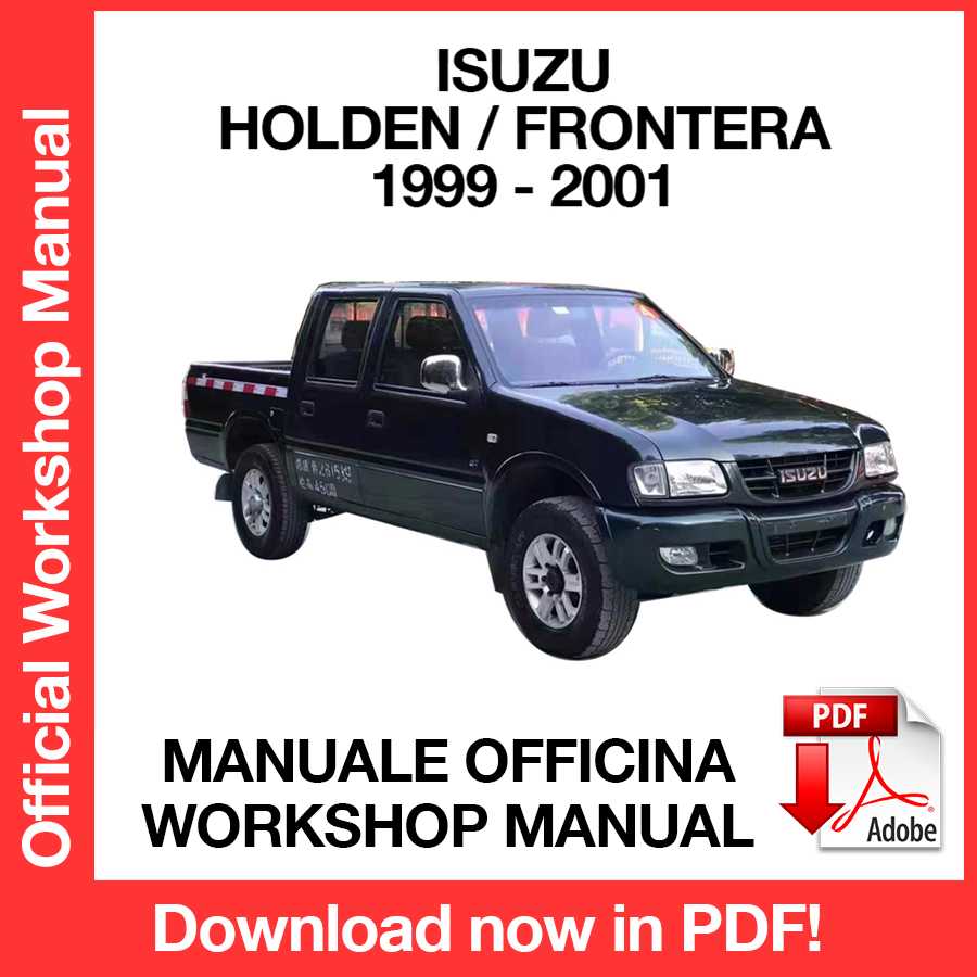 Workshop Manual Isuzu Holden Frontera (1999-2001) (EN)