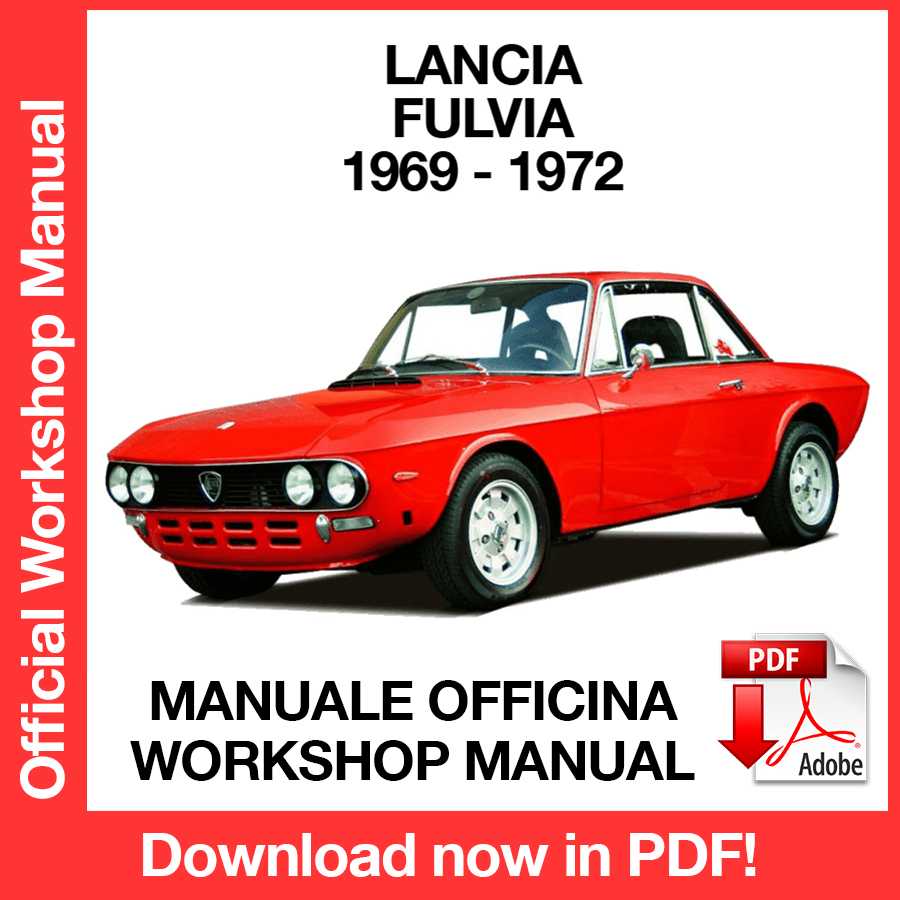 Workshop Manual Lancia Fulvia (1969-1972) (ITA)